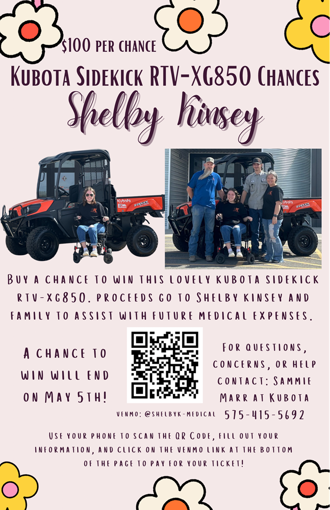 RTV Raffle For Shelby Kinsey